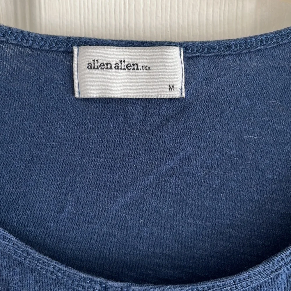 Allen Allen USA women’s casual navy cotton summer dress in size medium - Picture 3 of 5